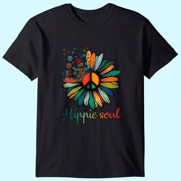 Melanie S Other - Daisy Peace Sign Hippie Soul Retro Classic Unisex T-Shirt